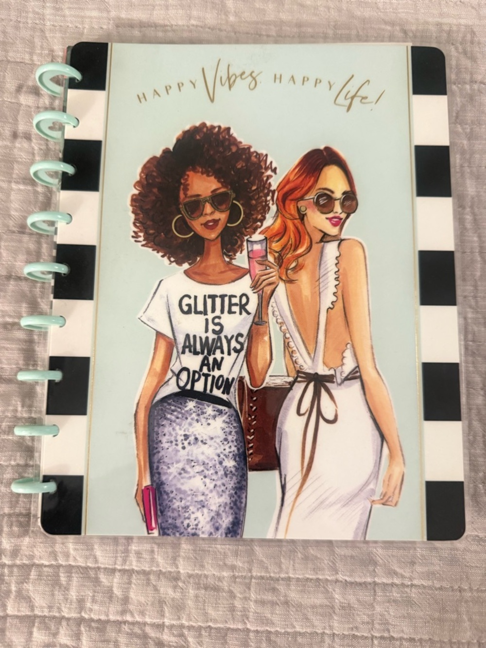 THE HAPPY PLANNER - Happy Vibes Happy Life - Dot Grid -Spiral Notebook